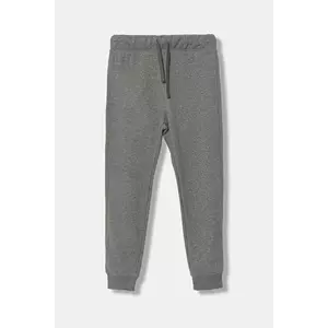 United Colors of Benetton pantaloni de trening din bumbac pentru copii culoarea gri, cu imprimeu, 3J68CF058 imagine