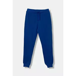 United Colors of Benetton pantaloni de trening din bumbac pentru copii uni, 3J68CF01P imagine