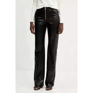 MSGM pantaloni culoarea negru, drept, high waist, 3941MDP11.257616 imagine