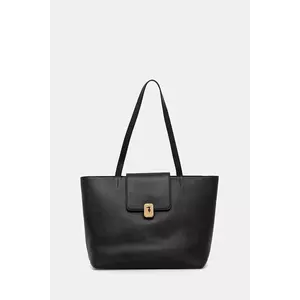 Trussardi geantă de piele culoarea negru, Z605E106078N imagine