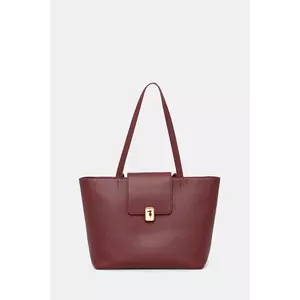 Trussardi geantă de piele culoarea bordo, Z605E106078N imagine