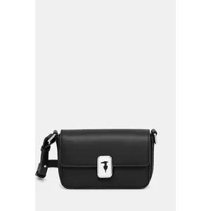 Trussardi geantă de piele culoarea negru, Z601E005978N imagine