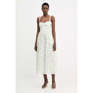 Bardot rochie culoarea alb, maxi, evazati, 58655DB3 imagine