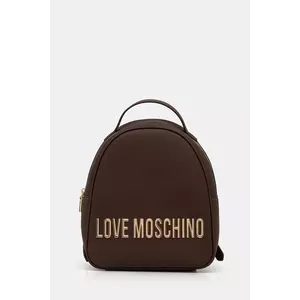 Love Moschino rucsac culoarea maro, mic, cu imprimeu, JC4197PP1NKD0301 imagine
