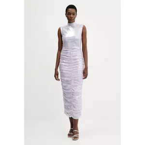 Rotate rochie culoarea violet, maxi, mulata, 1143541657 imagine