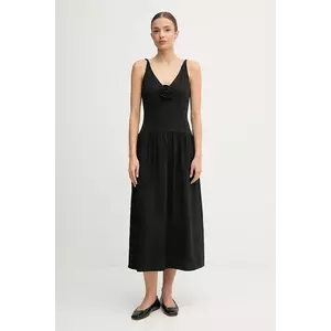 Pedro del Hierro rochie culoarea negru, midi, evazati, 3812197 imagine