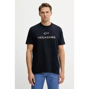 Paul&Shark tricou din bumbac Knitwear culoarea albastru marin, cu imprimeu, 99311007 imagine
