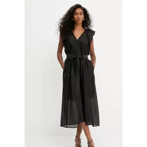 Answear.LAB rochie culoarea negru, midi, oversize imagine