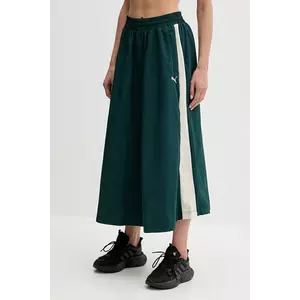 Puma fustă culoarea verde, midi, evazati, 633438 imagine