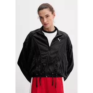 Puma geacă culoarea negru, de tranzitie, oversize, 632148 imagine