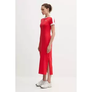 Puma rochie culoarea rosu, midi, drept, 632140 imagine