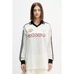 adidas Originals longsleeve Retro culoarea bej, KA4381 imagine
