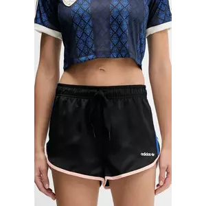 adidas Originals pantaloni scurți Sprinter Shorts culoarea negru, cu imprimeu, high waist, JP1815 imagine