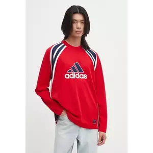 adidas Originals longsleeve Warm-Up Top culoarea roșu, cu imprimeu, JD5376 imagine