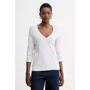 American Vintage longsleeve din bumbac culoarea gri, GAMI02E imagine