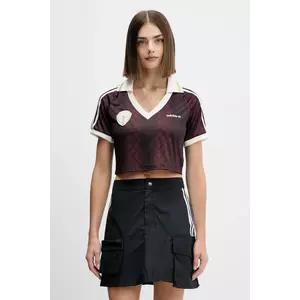 adidas Originals tricou Retro femei, culoarea bordo, KA4378 imagine