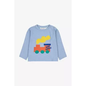 Bobo Choses longsleeve din bumbac pentru bebeluși Choo Choo cu imprimeu, 225AB034 imagine