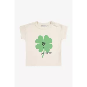 Bobo Choses tricou de bumbac pentru copii Lucky Clover culoarea alb, cu imprimeu, 225AB032 imagine