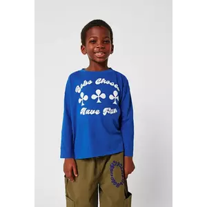Bobo Choses longsleeve din bumbac pentru bebeluși Have Fun cu imprimeu, 225AC008 imagine