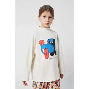 Bobo Choses longsleeve din bumbac pentru copii Doggy Mate culoarea alb, cu imprimeu, 225AC022 imagine