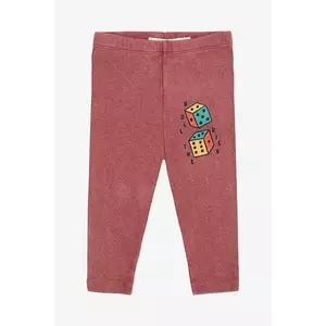 Bobo Choses leggins bebe Roll the dice culoarea roz, cu imprimeu, 225AB119 imagine