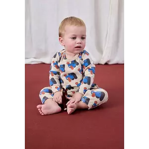 Bobo Choses leggins bebe Doggy Mate culoarea bej, cu imprimeu, 225AB062 imagine