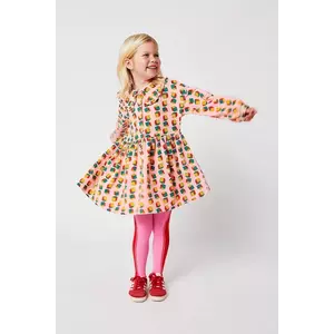 Bobo Choses rochie din bumbac pentru copii Dices culoarea roz, mini, evazați, 225AC146 imagine