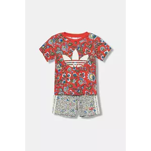 adidas Originals set de bumbac pentru copii culoarea roșu, JY3016 imagine