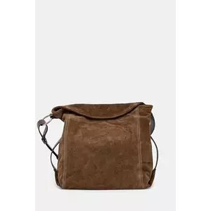 MAX&Co. geantă de mână din piele întoarsă culoarea maro, 2526516066200 imagine