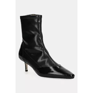 BOSS botine Charlize culoarea negru, cu toc cui, 50548546 imagine