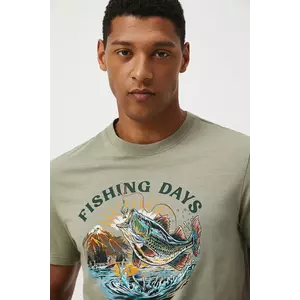 Medicine tricou din bumbac culoarea verde, cu imprimeu imagine