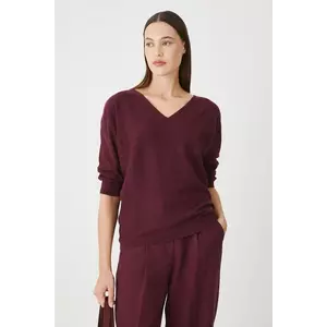 Medicine pulover culoarea bordo, light imagine