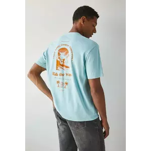 Medicine tricou din bumbac culoarea turcoaz, cu imprimeu imagine