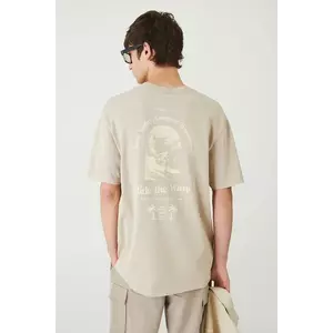 Medicine tricou din bumbac culoarea bej, cu imprimeu imagine