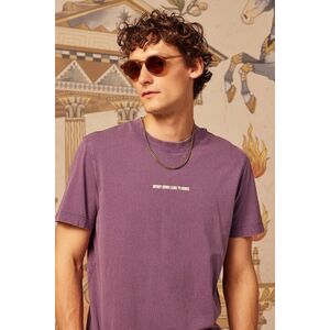 Medicine tricou din bumbac culoarea violet, cu imprimeu imagine