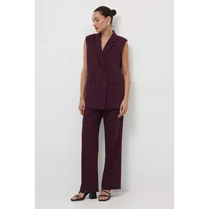 Medicine vestă culoarea bordo, cu două rânduri de nasturi imagine