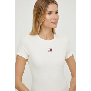 Tommy Jeans tricou femei, culoarea bej DW0DW17881 imagine