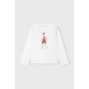 Mayoral longsleeve din bumbac culoarea bej, 4010 imagine