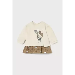 Mayoral Newborn rochie bebe culoarea bej, mini, evazați, 2833 imagine