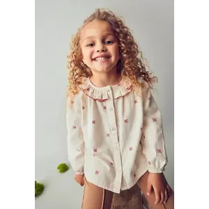 Mayoral bluză de bumbac pentru copii culoarea bej, cu imprimeu, 4132 imagine