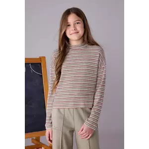 Mayoral longsleeve copii culoarea roz, cu turtleneck, 7016 imagine