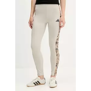 adidas colanți Animal culoarea bej, cu imprimeu, JM1867 imagine