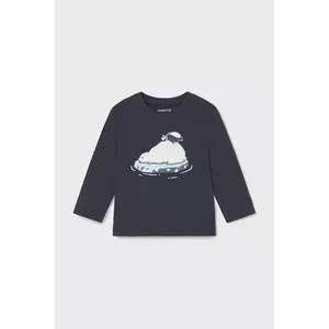 Mayoral longsleeve din bumbac pentru copii culoarea bleumarin, cu imprimeu, 2071 imagine