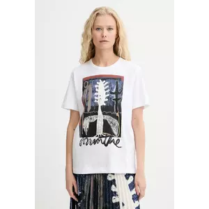 MUNTHE tricou din bumbac LACK culoarea alb, 253110025360 imagine