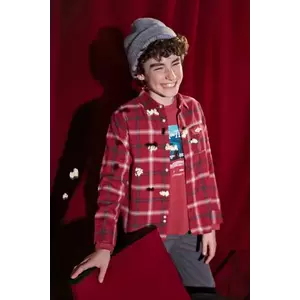 Mayoral cămașă de bumbac pentru copii culoarea rosu, 7108 imagine