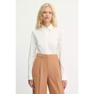 BOSS cămașă din bumbac culoarea alb, cu guler clasic, regular, 50543691 imagine