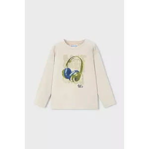 Mayoral longsleeve din bumbac culoarea bej, 4080 imagine