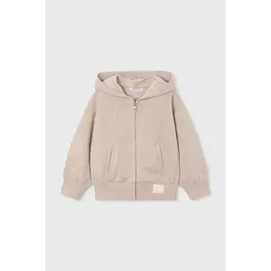 Mayoral bluză copii culoarea bej, cu glugă, uni, 4449 imagine