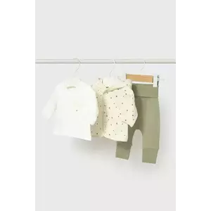 Mayoral Newborn compleu bebe 3-pack culoarea verde, 2631 imagine