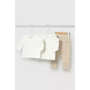 Mayoral Newborn compleu bebe 3-pack culoarea galben, 2631 imagine